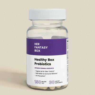 Her Fantasy Box | Healthy Box | Vaginal Probiotics for Women – Prebiotics + Advanced Lactobacillus Blend – Hormonal Balance, PMS Relief – Feminine Health Support with Cranberry & D-Mannose