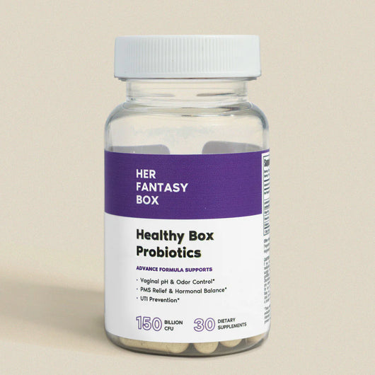 Her Fantasy Box | Healthy Box | Vaginal Probiotics for Women – Prebiotics + Advanced Lactobacillus Blend – Hormonal Balance, PMS Relief – Feminine Health Support with Cranberry & D-Mannose