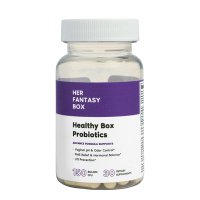 Her Fantasy Box | Healthy Box | Vaginal Probiotics for Women – Prebiotics + Advanced Lactobacillus Blend – Hormonal Balance, PMS Relief – Feminine Health Support with Cranberry & D-Mannose